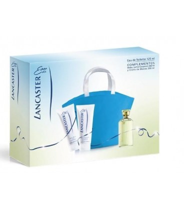 EAU DE LANCASTER 125 vp + BODY LOTION 200 ml.+ CREMA MANOS 200 ml.+ BOLSO