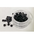 CAJA ANILLAS SILICONA NEGRO EXTENSIONES
