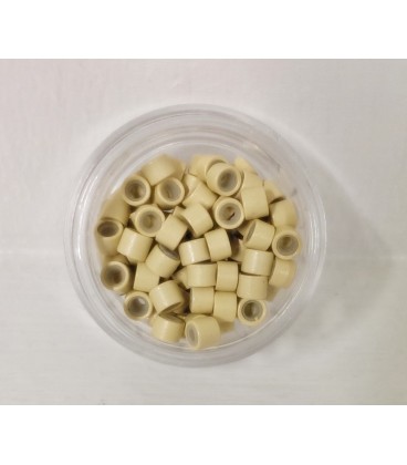 CAJA ANILLAS SILICONA TONO RUBIO EXTENSIONES 