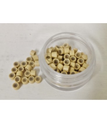 CAJA ANILLAS SILICONA TONO RUBIO EXTENSIONES 