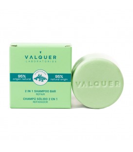 VALQUER CHAMPÚ SÓLIDO 2 EN 1 REPARADOR 70GR