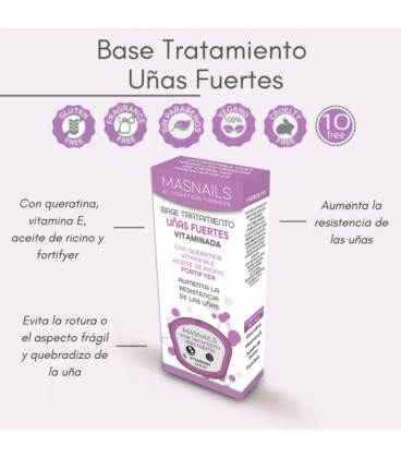 MASNAILS BASE TRATAMIENTO UÑAS FUERTES