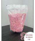 CERA CALIENTE ROSA EN PERLAS 1 KILO